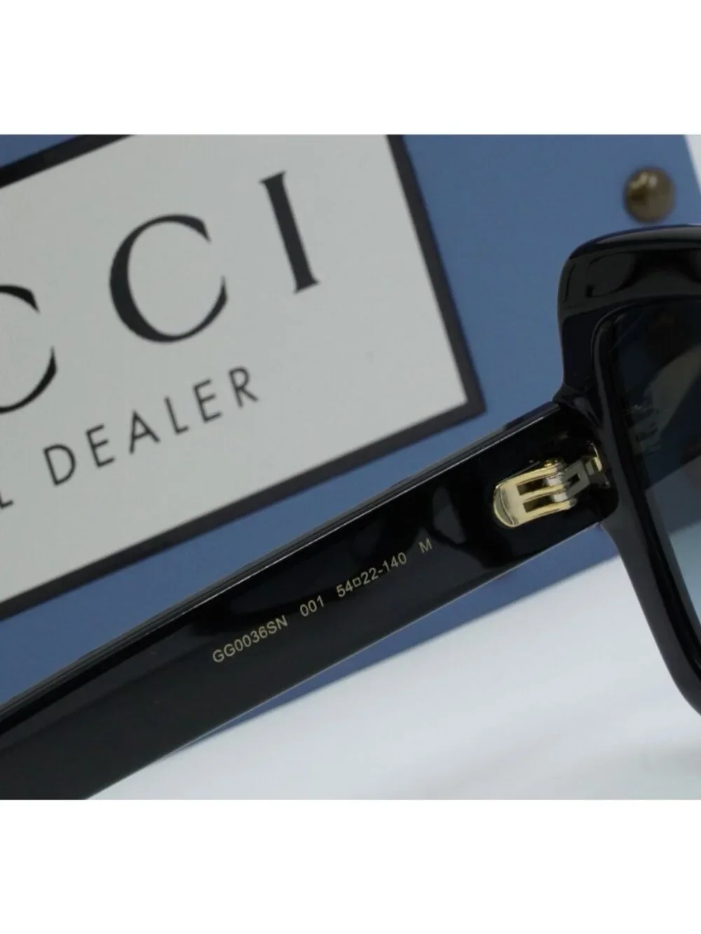 Gucci GG0036SN 001 Square Sunglasses - Black / Grey